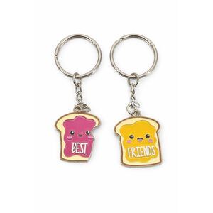 Peanut Butter & Jelly Best Friends Keychain Set PB&J Toast BFF Matching Keyrings